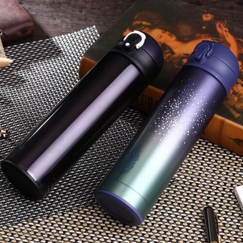 Double-Walled Stainless Steel Thermos Flask 500ml Vacuum Insulated Thermos Cup Coffee Mug Travel Drink Bottle