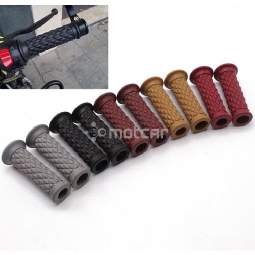 Universal Cafe Racer Motorcycle 7/8'' Retro Vintage Hand Grip Handlebar Grips for Honda Suzuki Kawasaki Triumph Royal Bobber