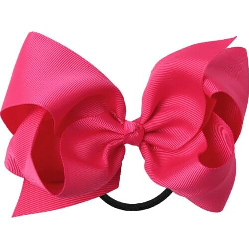 1PC Retail 27colors 5inch Hair Bows With Elastic Bands For Girls Women Grosgrain Ribbon Hair Bows With Headbands Children