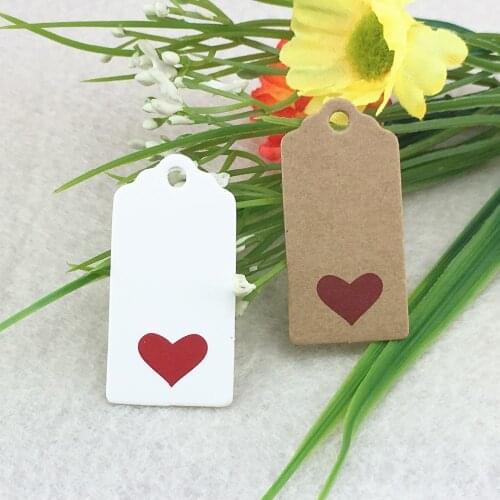1000pcs 4*2cm Kraft Brown Hang Tags DIY Handmade Gift Tags Small Blank Price Tag Paper Packing Labels/Cards for Jewelry/wedding