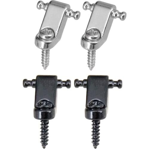 10 x 3mm Iron Roller String Trees String Retainer Guide Electric Electric Guitar Accessory Black+Silver