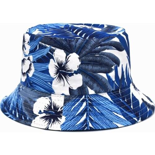 2020 Ladies Summer Fashion Printed Basin Hat Male Black Bucket Hat Double-Sided Fisherman Hat Outdoor Travel Hat M94