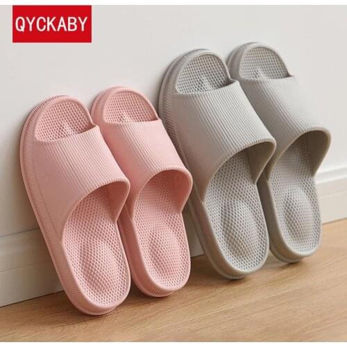 2021 New EVA Thicker Comfortable Slippers For MenAnd Women Home BathroomBath Couples Massage Sole Sandals And Summer Wear Slides