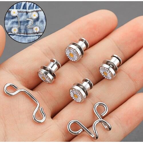 27/32mm Nail-free Waist Buckle Waist Closing Artifact Slimmer Adjustable Snap Button Removable Detachable Clothing DIY Accessory