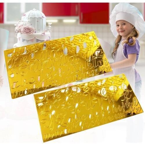 Acrylic Letter Alphabet Mold Press Cookie Cutter DIY Cake Stamp Fondant Mold Biscuit Cookie Stamp Baking Cake Decorating Supplie