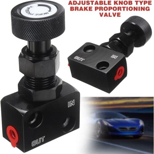 Aluminum Black Brake Proportion Valve Racing Car Brake Bias Proportioning Valve Pressure Regulator ForCar Modification