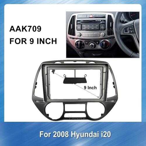 Car radio DVD Frame Fascia For-Hyundai I20 2008 Stereo Receiver Panel Mount Trim Installation Dash Kit GPS navigation Frame