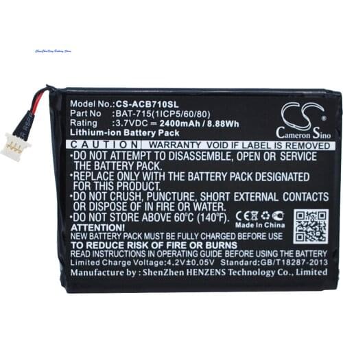 Cameron Sino 2400mAh Battery BAT-715(1ICP5/60/80) for Acer Iconia B1-A71, Iconia B1-A71-83174G00nk, Iconia B1, Iconia B1-710