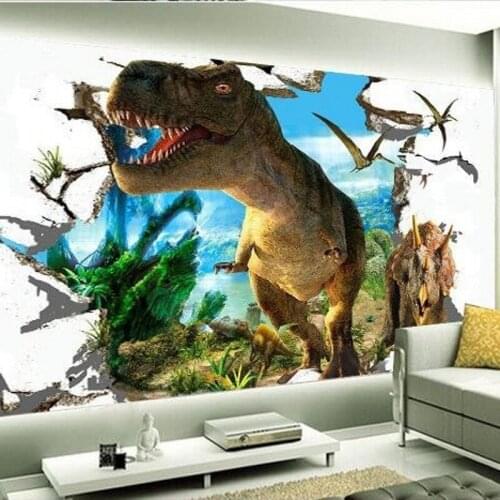 Beibehang 3d wallpaper custom mural dinosaurs background wall painting photo,kids room decor wallpaper for walls 3d