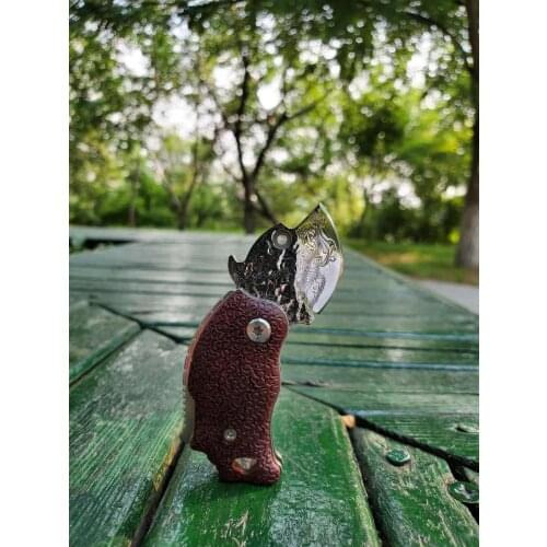 Mini Damascus Folding Knife