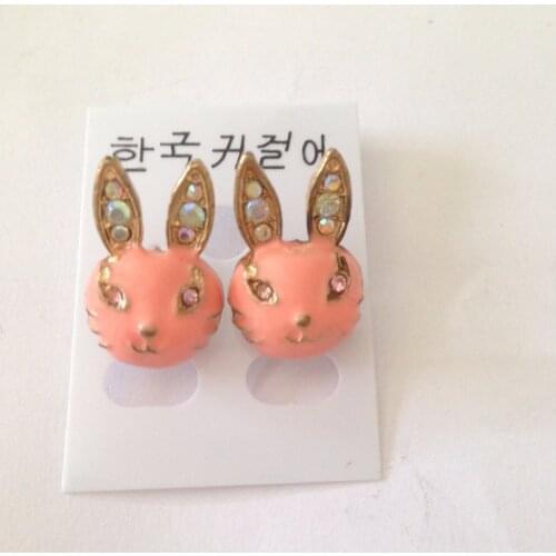E399 New fashion European and American fine jewelry imitation rabbit earrings 3 color for women Free Shipping