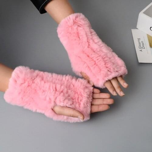 Fxfurs Women's Knitted Gloves