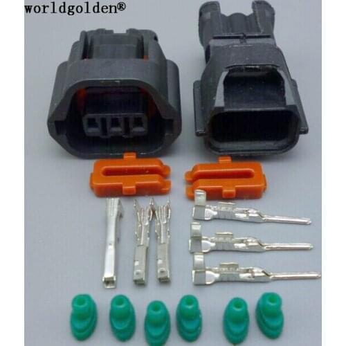 Worldgolden 3 Pin 1.2mm 7283-8730-30 7182-8730-30 Wheel Speed Sensor Socket Camshaft Sensor Plug For Mitsubishi Nissan Qashqai