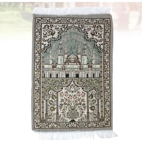 Floral Mosque Printing Cotton Prayer Mat Light Muslim Islamic Prayer Rug Rectangular Worship Carpet Meditation Pilgrimage Blanke