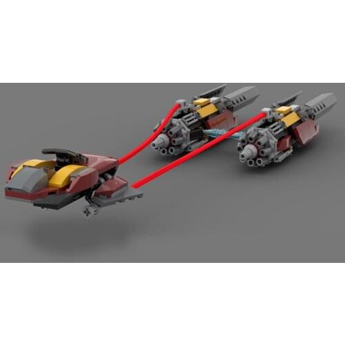 MOC High-tech Podracer Star Classic Figures Super Speed Airship Car Building Blocks Assembly Display Model Childrens Toy Gift
