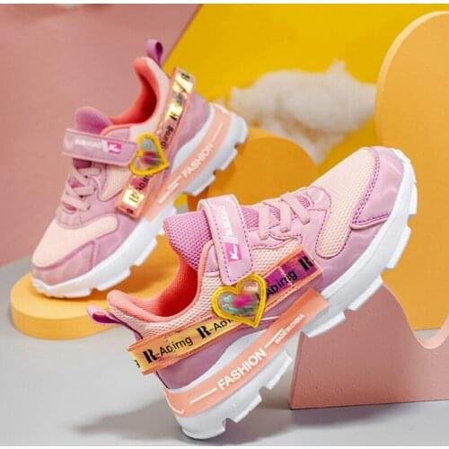 Sa Demeng Spring Kids Shoes Breathable Mesh Sports Girls Shoes Fashion Casual Running Sneakers Children Shoes Chaussure Enfant