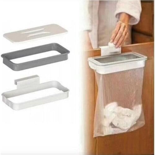Kitchen Organizer Bracket Garbage Trash Bag Hanger Rack Attach Holder Cabinet Cupboard Stand Rack Kitchen Trash Storage Hanger