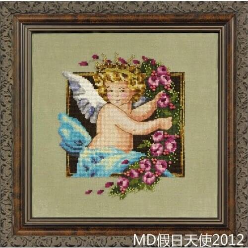 MD Holiday Angel 8 2012 counted 11CT 14CT 18CT 28CT light coffee aida Cross Stitch embroidery needlework Sets home decor