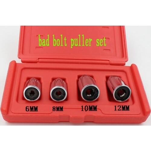 4pcs bad bolt puller set(6mm,8mm,10mm,12mm) cylindrical pin remover auto repairing tools NO.A0026 freeshipping wholesale