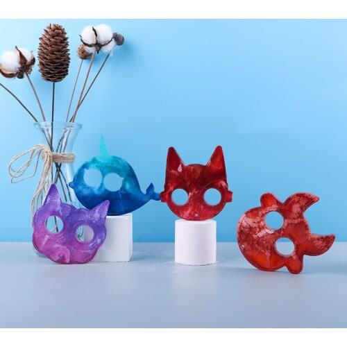 NOT AS LONG diy glue mold 13 types of defensive keychain silicone mold personalized mirror animal shape mold new product