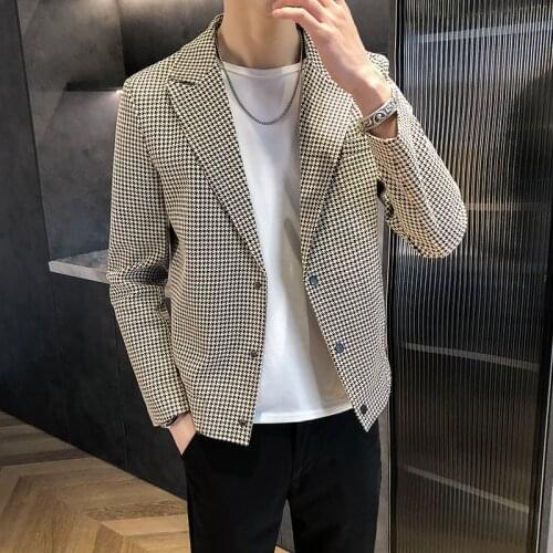2021 New style Plaid Bomber slim fit Winter Jacket Men Japanese Streetwear Men Jacket Winter Jackets For Men Brand Coat S-2XL