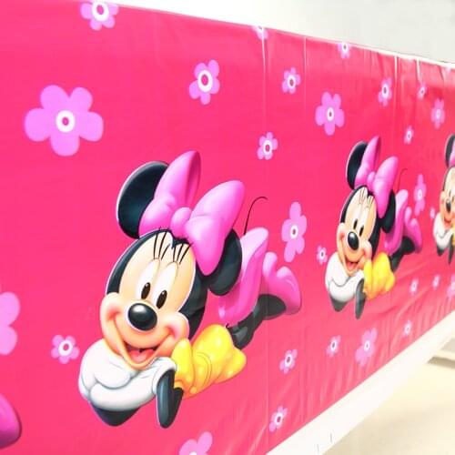 Baby Kids Birthday Party Decoration Mouse Theme Disposable Tablecloth Tablecover Party Supplies 1.08*1.8M
