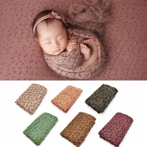Newborn Photography Props Baby Kids Knit Wrap Cloth Swaddle Photo Accessories