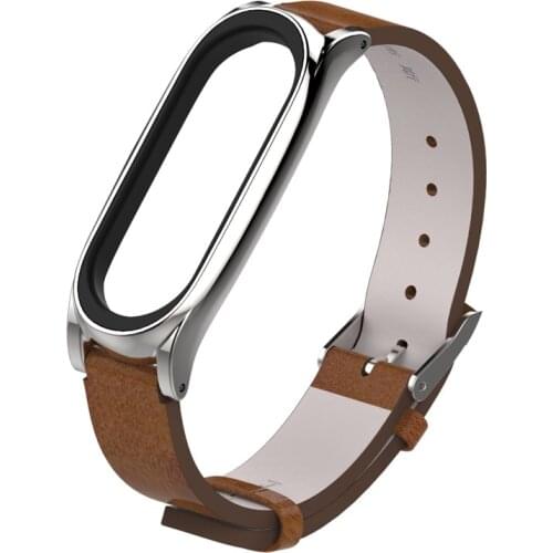 Vintage PU Leather Strap For Xiaomi Mi Band 3/4/5/6 Wrist Band With Frame Fashion Smart Watch Replacement Watchband Men Women