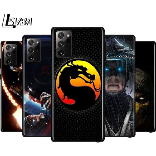 Mortal Kombat for Samsung Galaxy Note 20 Ultra 10 9 8 Pro S10E S10 5G S9 S8 S7 Plus Black Silicone Phone Case