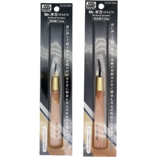 GSI Mr.Hobby Mr.Bend Scraper GT125/GT126 1.5mm/3.0mm Carving Flat Knife Push Knife Model Tool