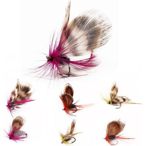Dry Fly Fishing Lure Bait for Fishing Gear 12 Pcs 8 # Hook for Ocean Boat Beach Rock Fishing Lake River Reservoir Pond Stream