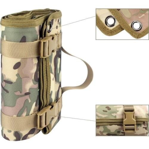 Tactical Shooting Nylon Folding Mat Roll Up Training Shooters Pad Waterproof Mat for Outdoor Hunting Camping Range Sniper
