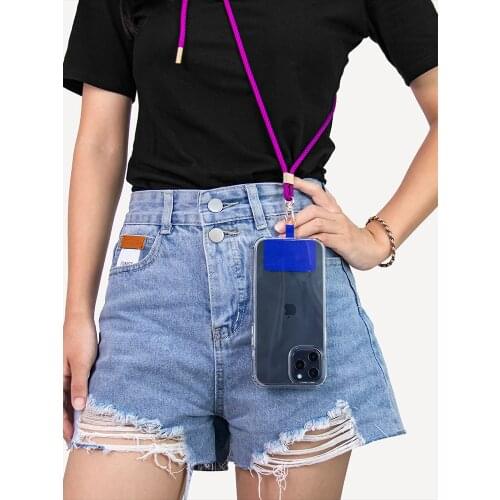 Customized Universal Mobile Phone Accessories Rope Adjustable Crossbody Neck Changeable Gold Metal On The For MobileCase