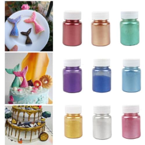15g Edible Gold Powder Mousse Cake Fondant Macaron Chocolate Decoration Glitter Powder Silver Pearl Powder Baking Color Dust