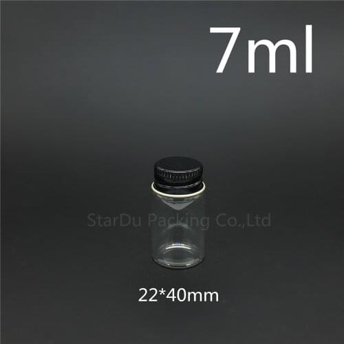 500pcs/lot Diameter 22*40mm 7ml Glass Bottle Screw Cap For Vinegar alcohol, carft/storage Candy Bottles