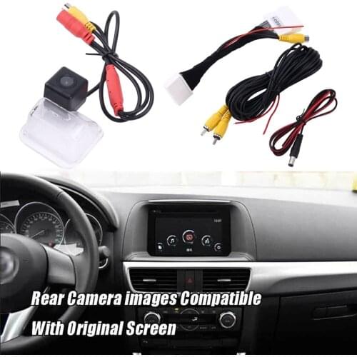 Car Rear View Camera Backup Reverse Camera for Mazda CX-5 CX5 2015 2016 2017 2018 Compatible Factory Screen Cable