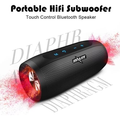 ZEALOT S16 HIFI Bluetooth Speakers Super Bass Wireless Stereo Soundbar AUX TF Card Play Outdoor Handsfree With Mic Touch Control