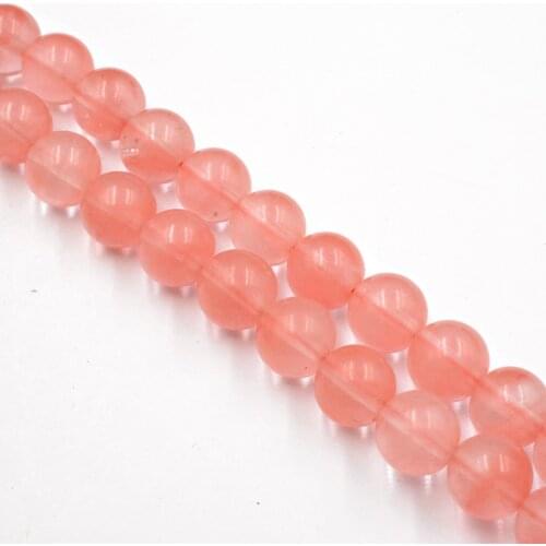 4-12mm Natural Stone Smooth Red Hair Quartz Beads Wholesale Loose Beads for Jewelry Making Accessories DIY Free Shipping