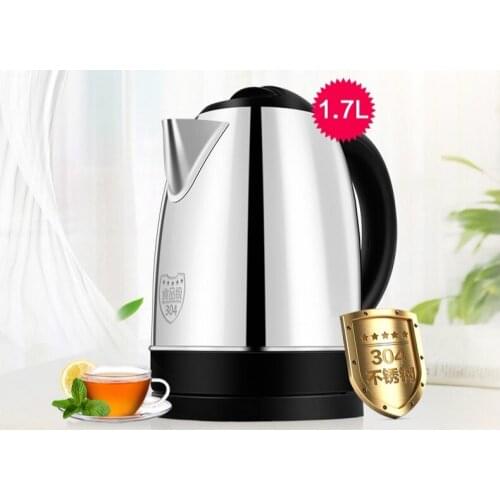All steel without manganese electric kettle boiling water pot 1.7L