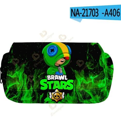 Anime Leon Crow Spike Shelly Colt Jessie Brock PenPencil Bag Case Cosmetic Bag Action Leon 5cm Figure Toy Gift for Children Kids