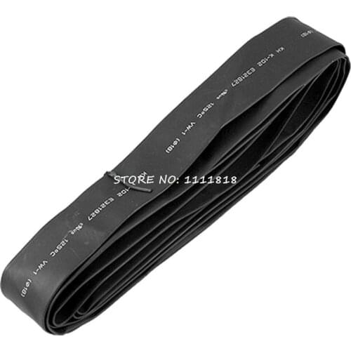 Black 3 Meters 18mm Dia Wire Wrap Heat Shrink Shrinkable Tube