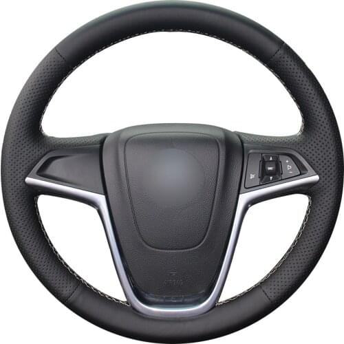 Black Synthetic Leather Car Steering Wheel Cover for Buick Excelle XT GT Encore Opel Astra (J) 2010-2015 Ampera 2012-2015