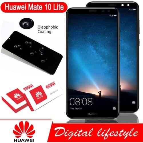 Original 5.9'' Display with Frame Replacement for Huawei Mate 10 Lite LCD Touch Screen Digitizer Assembly Nova 2i RNE-L21