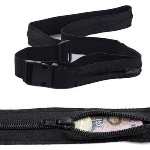 New Designed Travel Anti Theft Wallet Belt with Secret Compartment Hiding Stash Money Belt Waterproof Adhesive Belt Bag