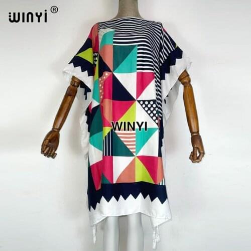 Cotton African dress boho clothingLength 100cm,Bust :100cm) for Women batwing sleeve Caftan Dashiki Traf Robe Femme Gowns