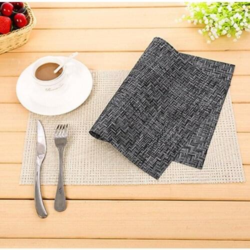 Kitchen Table Mats Square Insulation Mesh Mat Napkin Table Tray Western Style Coasters Pad Placemat For Home Dining Table