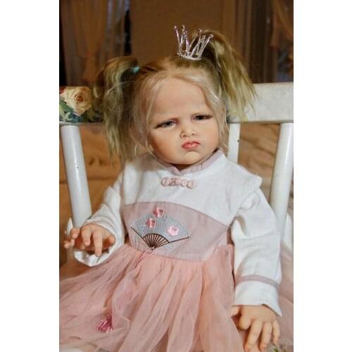 NPK 27inch Grace Reborn Doll Kit Half Body with Connetors and cloth body DIY blank Doll Kit