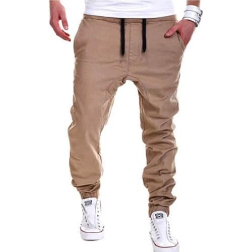 HOT 2021 Outdoor cotton sport Drawstring Running Jogging Hip Hop Street harem loose Running Pants Men Cargo trousers