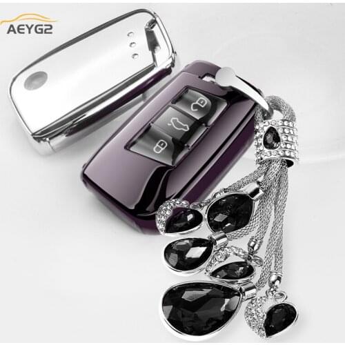 Soft TPU Car Remote Key Cover Case For VW Volkswagen Tiguan MK2 Magotan Passat B8 CC For Skoda Superb A7 Car Key Protector Shell