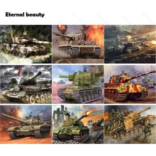 Diamond Painting Tank 5D Diy Full Diamond Embroidery Round Square Diamond Mosaic Cross Stitch Kits Picture of Rhinestone Artwork